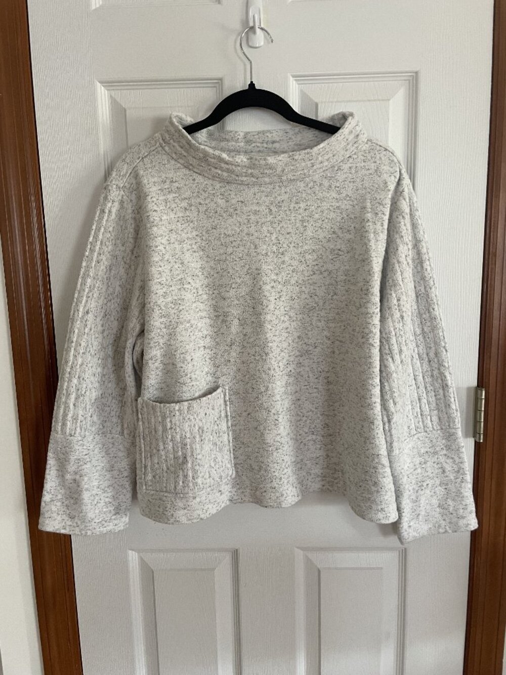 Habitat Clothes to Live In Marled Gray Funnel Neck Sweater XL
